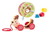 Tahací ježek s vkládačkou - Lesní zvířata