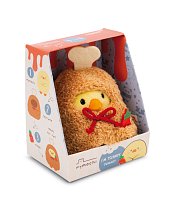 NICI plyš MyMochi Kuře Tschieps 8 cm v kostýmu kuřecí stehýnko a chilli om.,set dár.b. 8,5x6,5x10cm