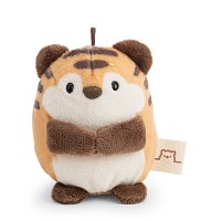 NICI plyš MyMochi Tygr Tiggy 8cm v kostýmu hamburger a okurkou,set dárkové balení 8,5x6,5x10cm