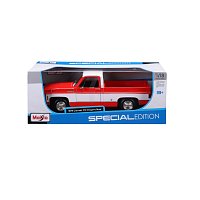 Maisto - 1974 Chevrolet C10 Cheyenne Super, červeno-bílá, 1:18