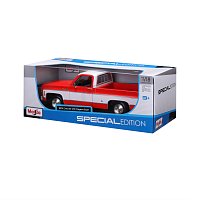 Maisto - 1974 Chevrolet C10 Cheyenne Super, červeno-bílá, 1:18