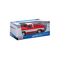 Maisto - 1974 Chevrolet C10 Cheyenne Super, červeno-bílá, 1:18