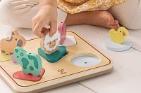 Puzzle se zvuky na desce - Zvířátka