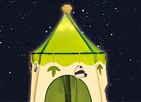 Dětský stan s LED osvětlením - Panda