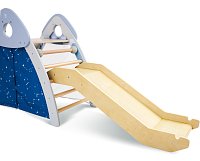Dětská dřevěná prolézačka s žebříkem a klouzačkou 4v1