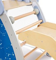 Dětská dřevěná prolézačka s žebříkem a klouzačkou 4v1