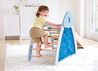 Dětská dřevěná prolézačka s žebříkem a klouzačkou 4v1