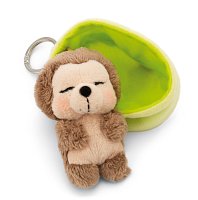 NICI klíčenka spící Ježek 12 cm, světle zelený košík, GREEN