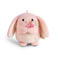 NICI plyš MyMochi Králíček Pibu 8 cm v kostýmu jahoda se zmrzlinou,set dárkové bal.