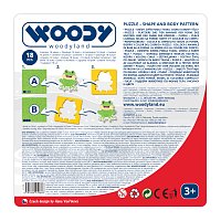 Puzzle se zvířátky, tvary-barva