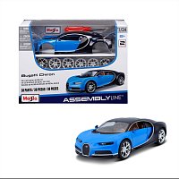 Maisto - Bugatti Chiron, modrá, assembly line, 1:24