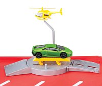 Bburago - STREET FIRE, Parkovací herní sada – garáž se dvěma autíčky, 1:43