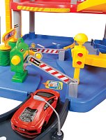 Bburago - STREET FIRE, Parkovací herní sada – garáž se dvěma autíčky, 1:43