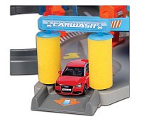 Bburago - STREET FIRE, Velká parkovací herní sada – garáž a showroom se dvěma autíčky,  1:43