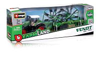 Bburago - FARMLAND, Fendt 1050 Vario s rotačními hráběmi, 10 cm