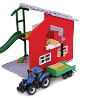 Bburago - FARMLAND, Set Stáj s koňmi a traktorem, assort