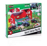 Bburago - FARMLAND, Set Stodola s traktorem, assort