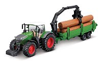 Bburago - FARMLAND, Set FENDT 1050 VARIO se třemi přívěsy, 10 cm