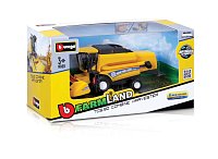 Bburago - FARMLAND, New Holland TC5.90 Kombajn s žacím strojem na kukuřici, 18 cm