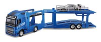 Bburago - STREET FIRE, Kamion s návěsem Multicar Carrier Volvo FH16 + Porsche 911 GT2 RS, 1:43