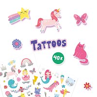 Dětské tetování pro dívky, 40 ks