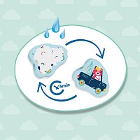 Vodolepky mytí autíček, 6 ks