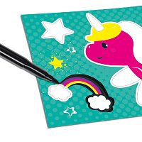 Foukací fixy se šablonami, 7 barev