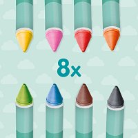 Zábava ve vaně - voskovky, 8 ks