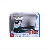 Bburago - Haulers custom cabs, M-B Actros Gigaspace, stříbrná, 1:43