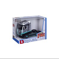 Bburago - Haulers custom cabs, M-B Actros Gigaspace, stříbrná, 1:43