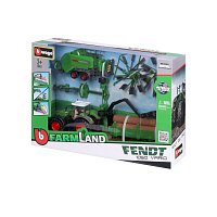 Bburago - FARMLAND, Set FENDT 1050 VARIO se třemi přívěsy, 10 cm