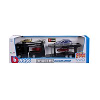 Bburago - STREET FIRE, Kamion s návěsem Multicar Carrier Scania 770S + Lamborghini Urus, 1:43