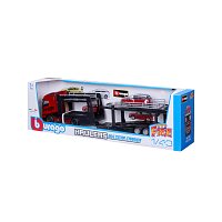 Bburago - STREET FIRE, Kamion s návěsem Multicar Carrier Volvo FH16 + Land Rover LRX Concept, 1:43