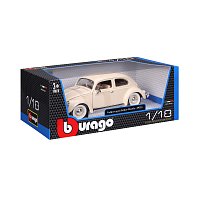 Bburago - Auta HOBBY- Volkswagen Käfer Beetle 1955, béžová, 1:18