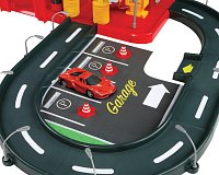 Bburago - FERRARI Race + Play, Garáž a parkoviště se dvěma autíčky, 1:43
