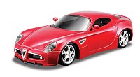 Bburago - Auta HOBBY, Alfa 8C Competizione (2007), červená metalíza, 1:32