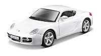 Bburago - Auta HOBBY, Porsche Cayman S, bílá, 1:32