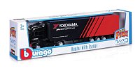 Bburago - Kamion s přívěsem M-B Actros Gigaspace/Trailer, YOKOHAMA Motorsports, 1:43
