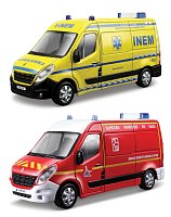 Bburago - EMERGENCY Vozidlo záchranné služby Renault Master 1:50, assort