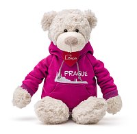 Medvěd Spencer v růžové mikině Praha, 36cm