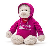 Medvěd Spencer v růžové mikině Praha, 36cm