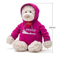 Medvěd Spencer v růžové mikině Praha, 36cm