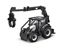 Bburago - FARMLAND, Lesní traktor se 3 kládami Traktor Valtra N174, 10 cm