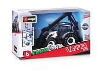 Bburago - FARMLAND, Lesní traktor se 3 kládami Traktor Valtra N174, 10 cm