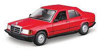 Bburago - Autá HOBBY, Plus, Mercedes-Benz 190 E 2.6, červená, 1:24