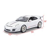 Bburago - Auta HOBBY, Porsche 911 GT3 RS 4.0, bílá, 1:18