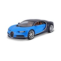Bburago- Autá HOBBY,Bugatti Chiron, modrá, 1:18