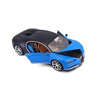 Bburago - Auta HOBBY, Bugatti Chiron, modrá, 1:18