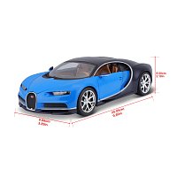 Bburago - Auta HOBBY, Bugatti Chiron, modrá, 1:18