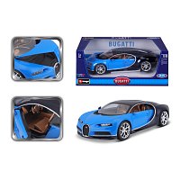 Bburago - Auta HOBBY, Bugatti Chiron, modrá, 1:18